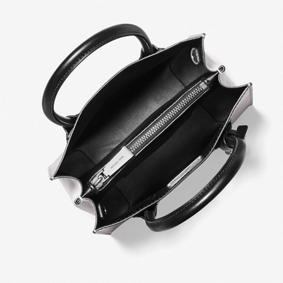 Medium Color-block leather accordion crossbody